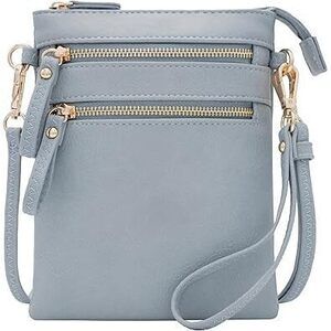 Small Crossbody Bag, Multi Pocket, Detachable Wristlet, Credit Card Slot,